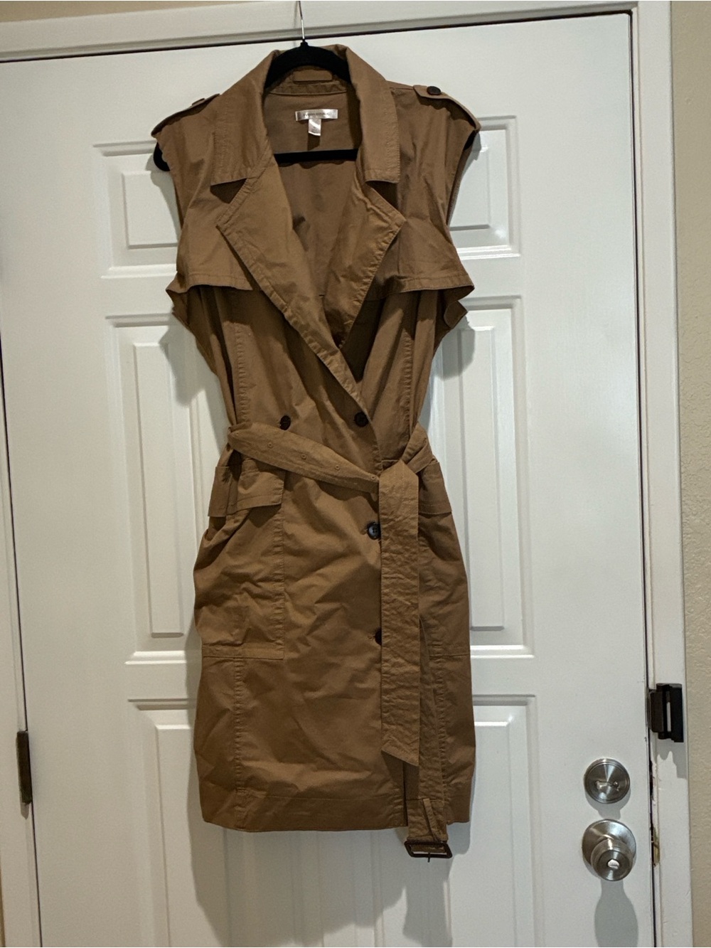 Banana Republic cotton Sleeveless Tan Dress with Belt